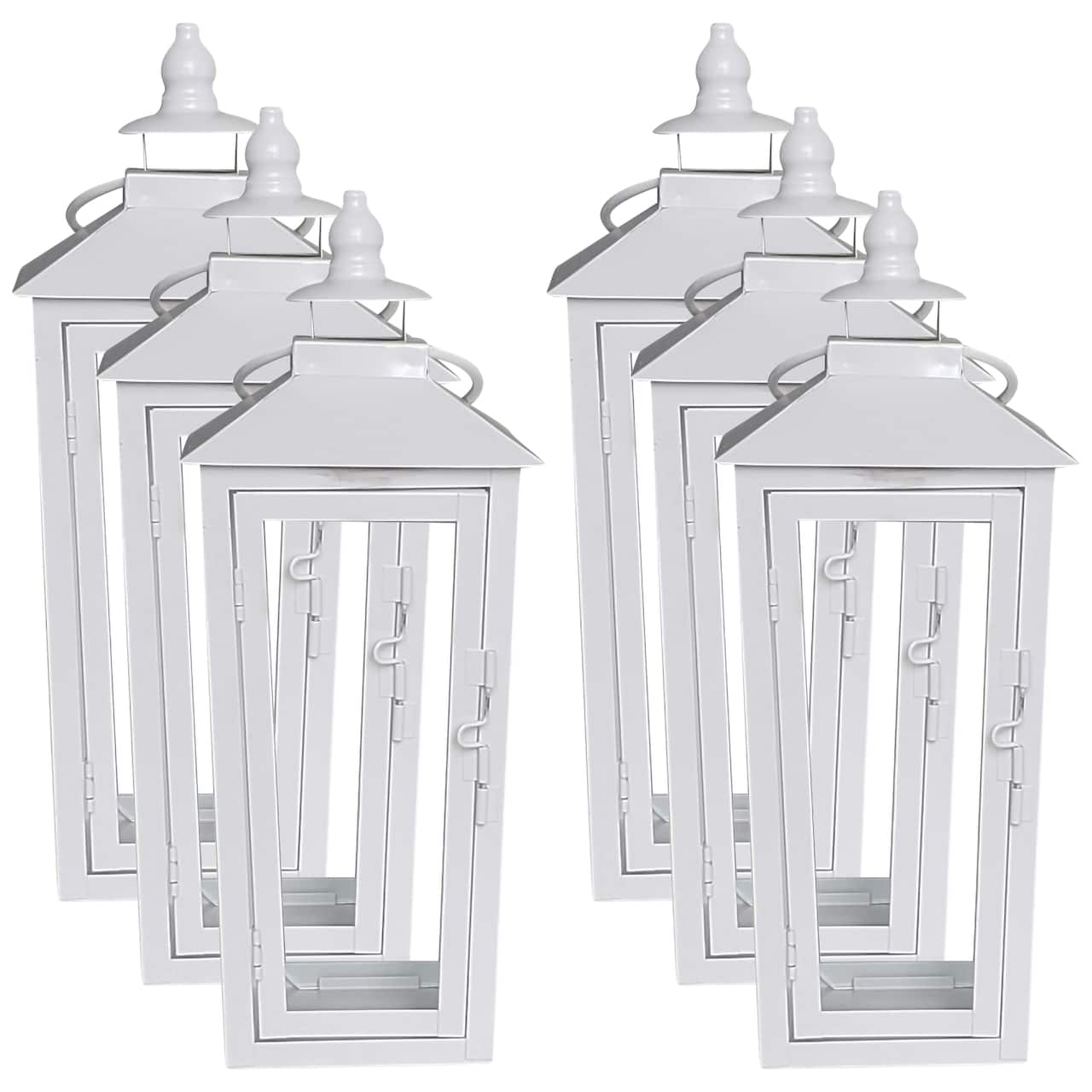 8 Pack: 12.2" White Metal Lantern by Ashland®